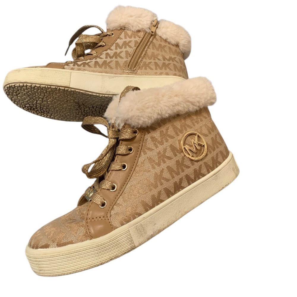 Michael Kors Tan High-Top Sneakers